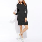 Fashionable Hooded Autumn/ Winter Casual Sweatshirt Type Dress - TravelStyle