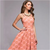 Elegant Knee Length A-line Dress 2018 Vintage printing Dress - TravelStyle