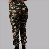 Fashion Camouflage Printed Elastic Waist Pants - TravelStyle