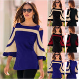 Fashion Casual Solid Bat-wing Sleeve Formal/ Casual Blouse - TravelStyle