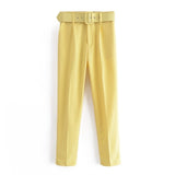 Tangada pants high waist pants with pockets