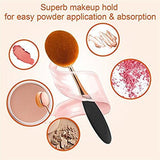 Rose Gold Oval Makeup Brushes Set Flawless Application